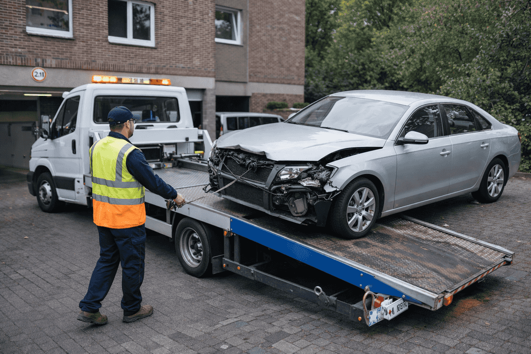 Abholung und Verladung bei der Autoverwertung Remscheid